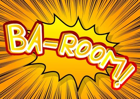 Ba-Room! - Vector illustrated comic book style expression. Stock Illustration