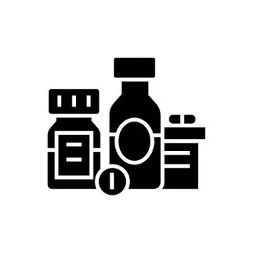 Baa - biologically active additives - pills - medicament icon, vector Stock Illustration
