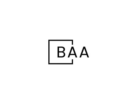 BAA letter initial logo design vector illustration Stock Illustration