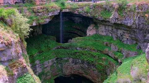 Baatara gorge waterfall Stock Footage 242036928