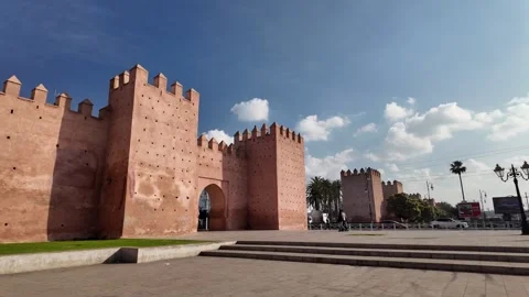 Bab El Had Gate and City Walls in Rabat, Morocco December 10, 2025 Stock-Footage 324893677