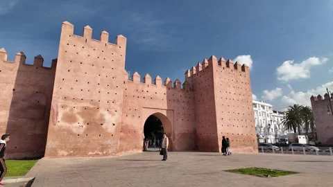 Bab El Had Gate and City Walls in Rabat, Morocco December 10, 2025 Stock Footage 324893678