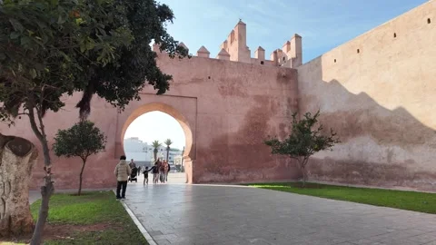 Bab El Had Gate and City Walls in Rabat, Morocco December 10, 2025 Stock Footage 324895556