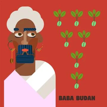 Baba Budan Portrait Stock Illustration