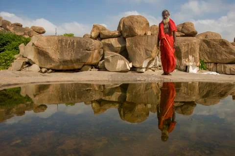 Baba in Hampi Stock Photos