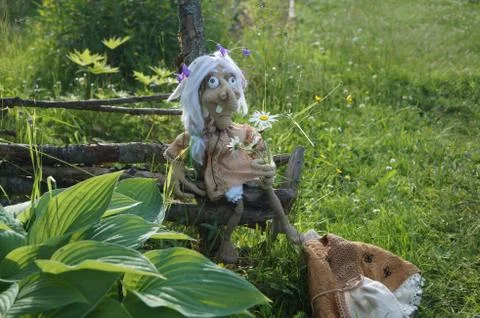 Baba yaga, linked from threads using the hook. Stock Photos