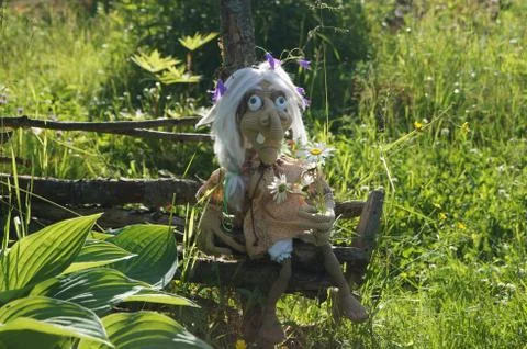 Baba yaga, linked from threads using the hook. Stock Photos