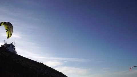 Babadag Turkey Paragliders 스톡 동영상 80343659