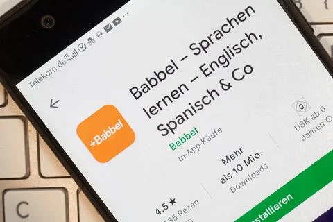 Babbel - mobile App Stock Photos