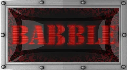 Babble on led Vídeos de archivo 8665580