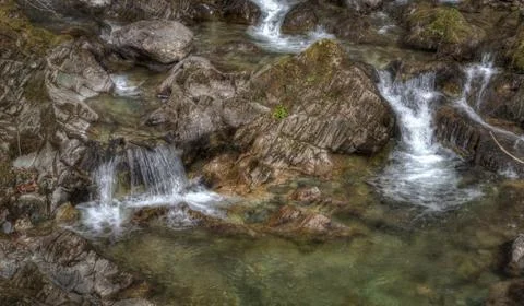 Babbling brook stream Stock Photos