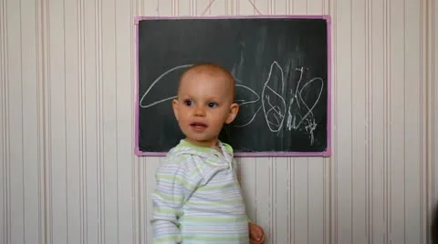Babe and education Stock Footage 11129763