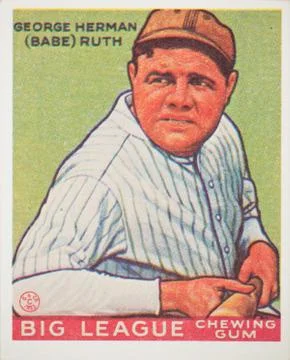 Babe Ruth Baseball Card Illustrazione stock