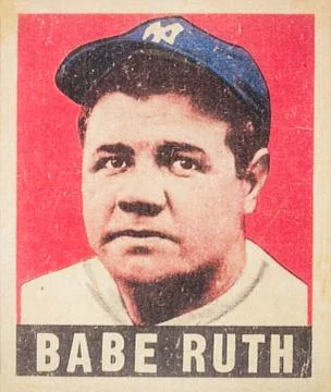 Babe Ruth Baseball Card Illustrazione stock