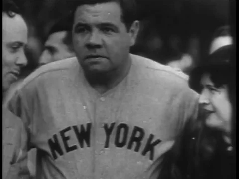 1938 Babe Ruth Retires as Dodgers coach archival footage www