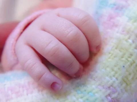Babies finger Foto stock