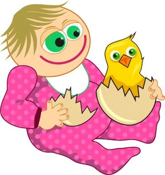 Babies First Easter Ilustração Stock