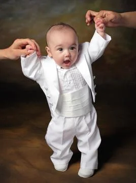 Babies first steps Stock Photos