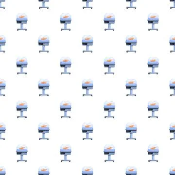 Babies in incubators seamless repeating pattern background Illustrazione stock