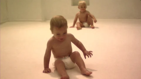 Babies playing Stock Footage 43695046
