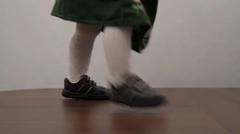 Babies steps left to right Stock Footage 29342455