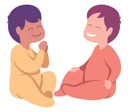 Babies on White Stock Illustration