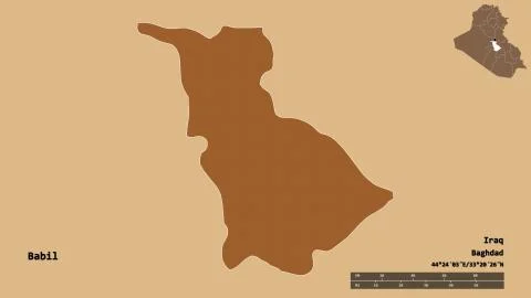 Babil, province of Iraq, zoomed. Pattern Illustrazione stock