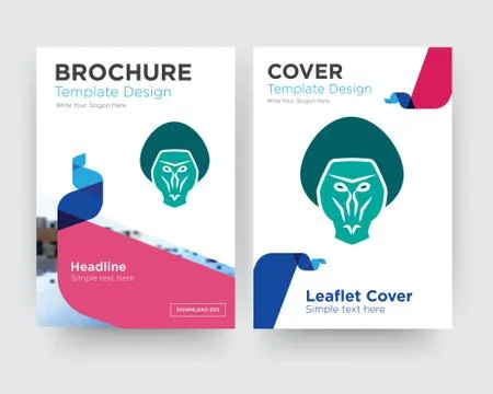 Baboon brochure flyer design template Free Stock Illustration