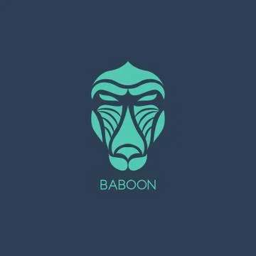 Baboon logo vector Stock Illustration