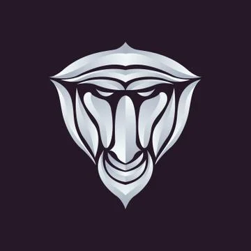 Baboon logo vector Stock Illustration