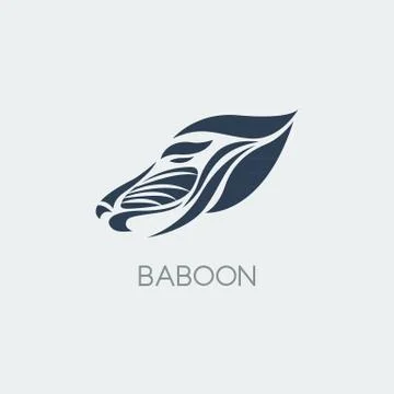 Baboon logo vector Stock Illustration