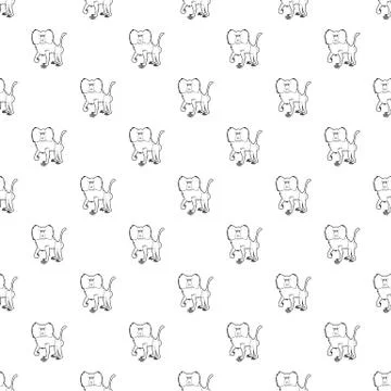 Baboon pattern vector seamless 스톡 일러스트