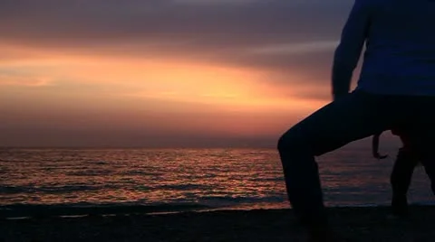 Baboons at Sunset Stock-Footage 22276801