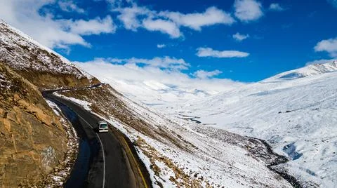 Babusar Pass or Babusar Top is a mountain pass in Pakistan Stock Photos