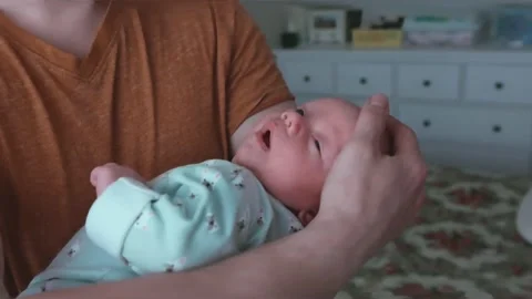 Baby and dad Stock Footage 188551722