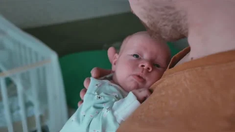 Baby and dad Stock Footage 188551736