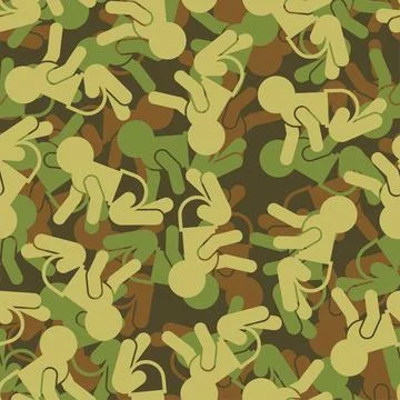 Baby Army pattern seamless. infant Militar ybackground. Soldier's protectiv.. Illustrazione stock