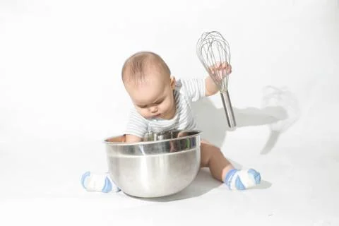 Baby baking Foto stock