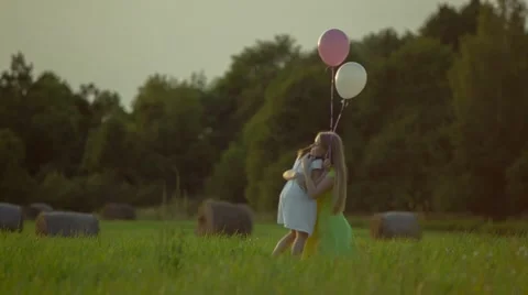 Baby with baloons Stock Footage 67449248