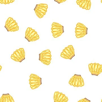 Baby banana vector seamless pattern Stock Illustration