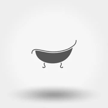 Baby bath. Icon. Vector illustration. Silhouette. Flat design Stock Illustration