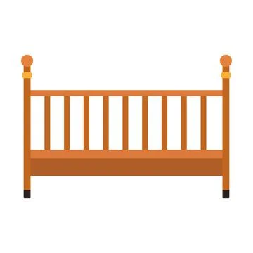 Baby bed flat clipart vector illustration Illustrazione stock