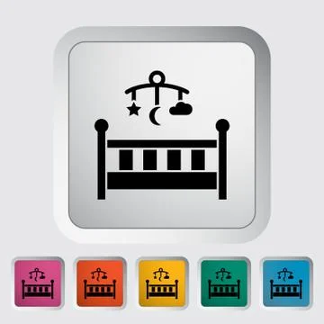 Baby bed Stock Illustration