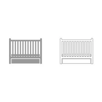Baby bed it is icon . Stock Illustration
