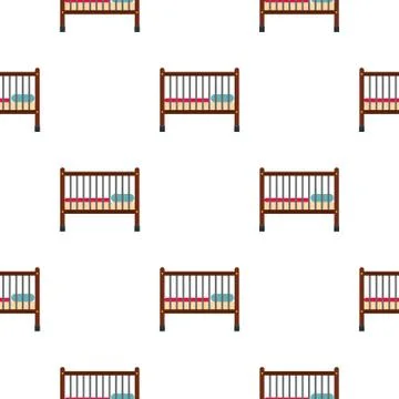 Baby bed pattern flat Stock Illustration