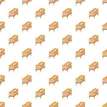 Baby bed pattern 스톡 일러스트
