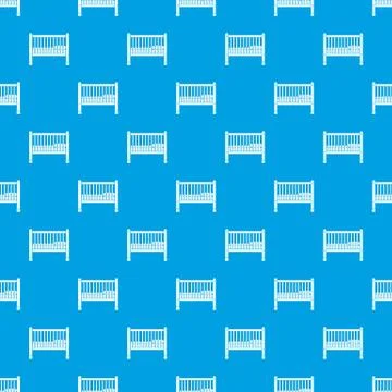 Baby bed pattern seamless blue Illustrazione stock