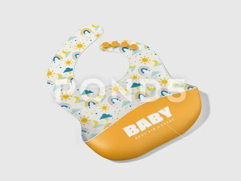 Baby Bib 3D Mockup Modello PSD