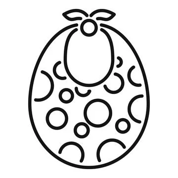 Baby bib with circles pattern protecting from stains during meal time Ilustración de archivo