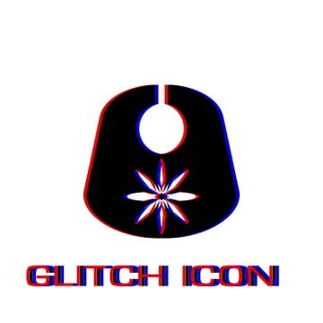 Baby bib icon flat. Stock Illustration